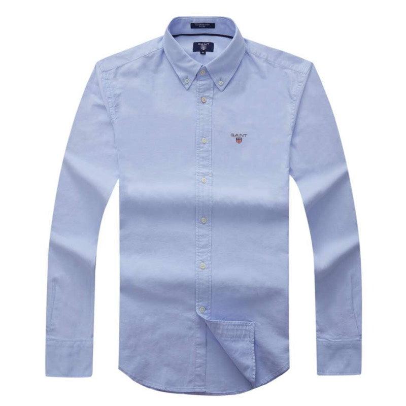 Gant Plain Men's Casual Shirt Sky Blue - Obeezi.com