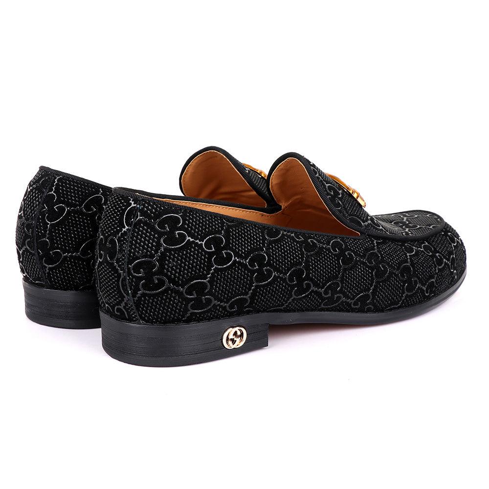 Gc Luxury Lion Head Black Leather Shoe - Obeezi.com