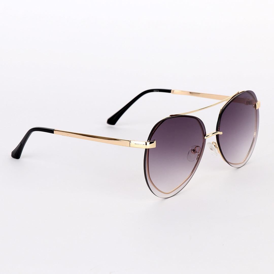 GC Rim frame Acetate And Gold Metal Brown Lens Sunglasses - Obeezi.com