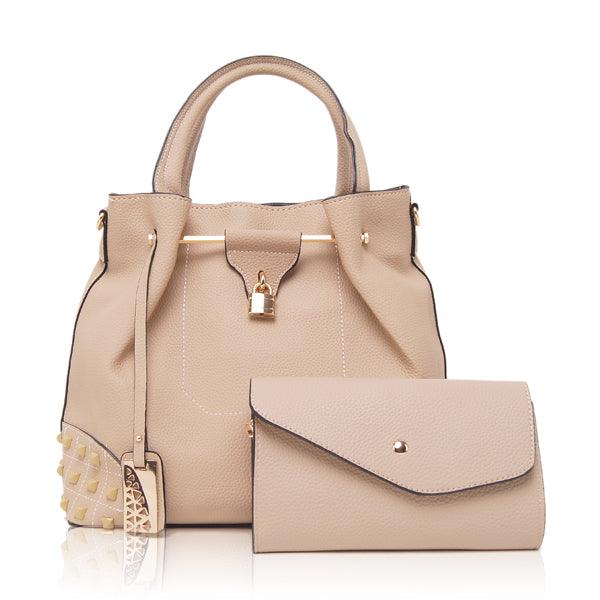 Generic Fashionable 2 in 1 Handbag - Biege - Obeezi.com