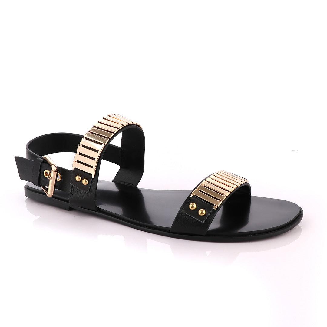 Giuseppe Zanotti Gold Figaro Double Strap Sandals - Obeezi.com