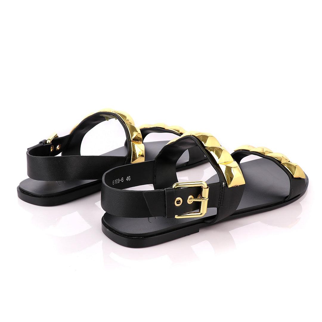 Giuseppe Zanotti Gold Gomzak Studded Sandal - Obeezi.com