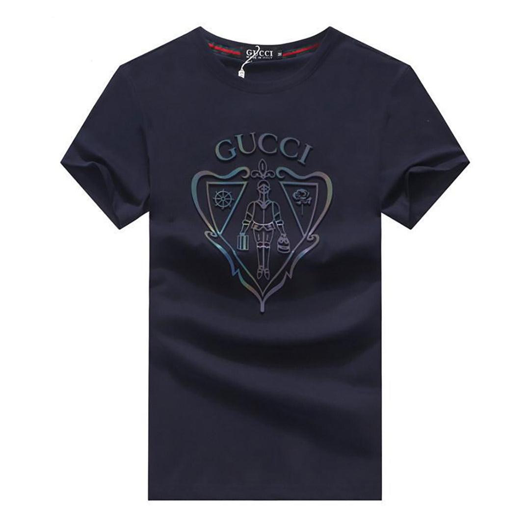 Guc T-Shirt With exquisite Logo Design-Navy Blue - Obeezi.com