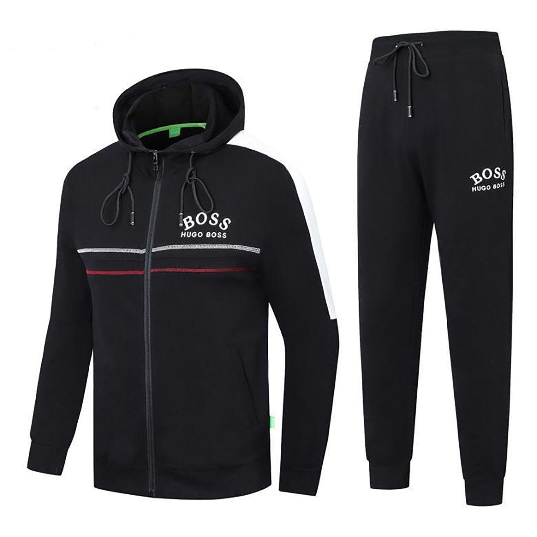 H Boss Visibility Hooded Tracksuit-Black - Obeezi.com