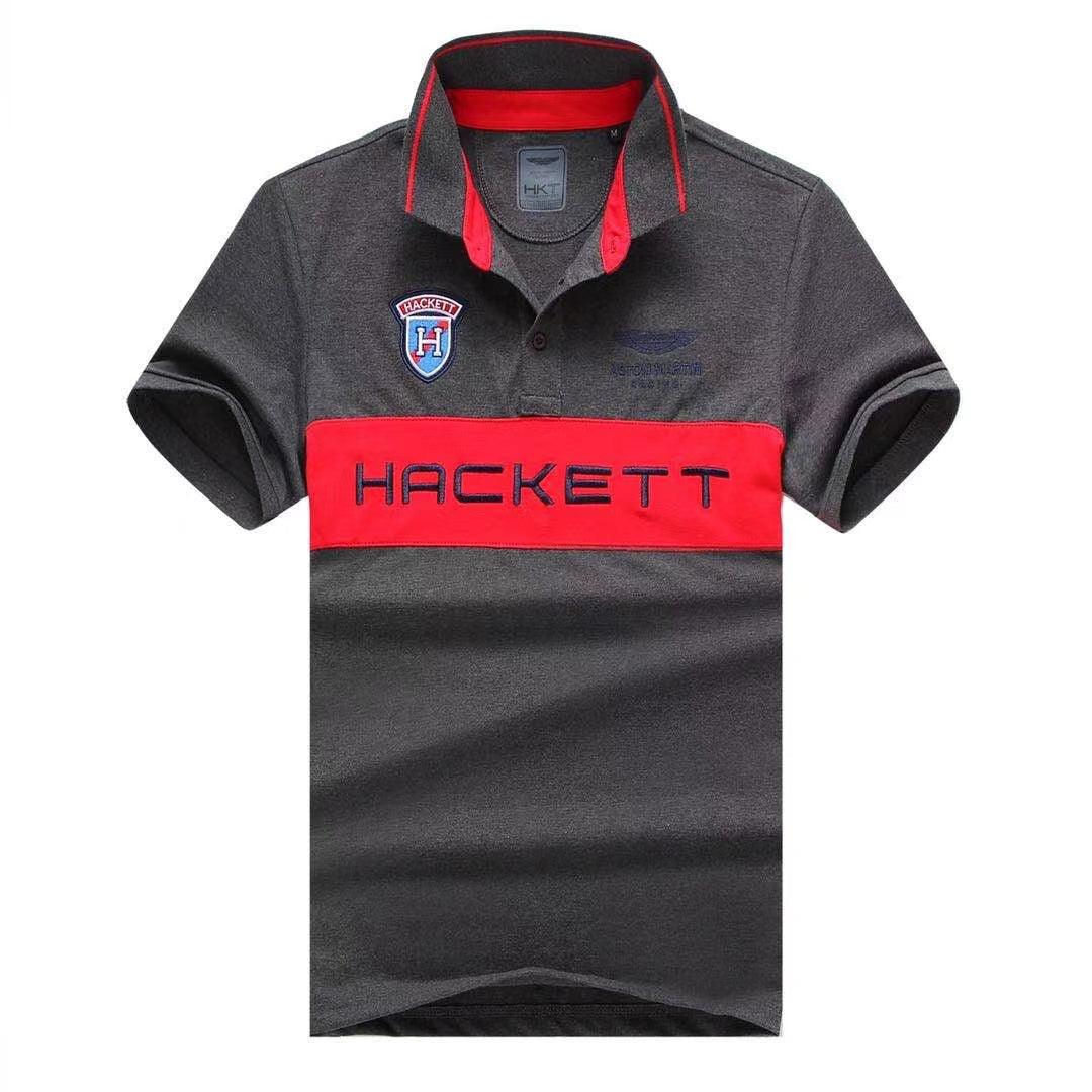 Hackett Aston Martin Racing Men's Premium Cotton Polo Shirt- Grey - Obeezi.com