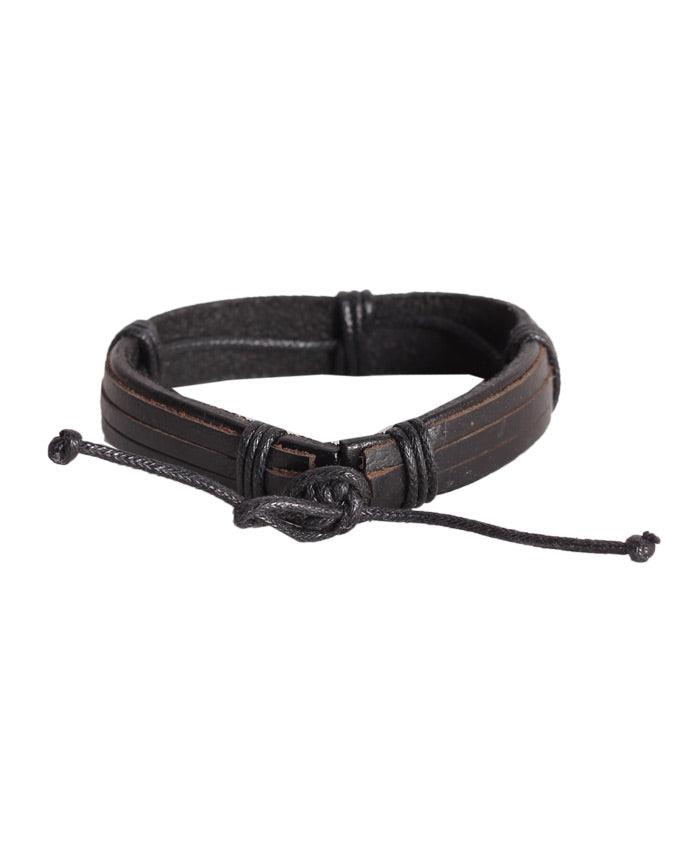 HAKBAHO CrossBlack Leather Bracelet - Obeezi.com