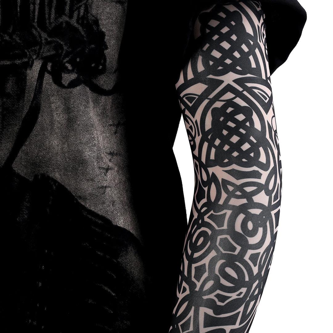 Hand Body Designer Tattoo Sleeve-Black - Obeezi.com