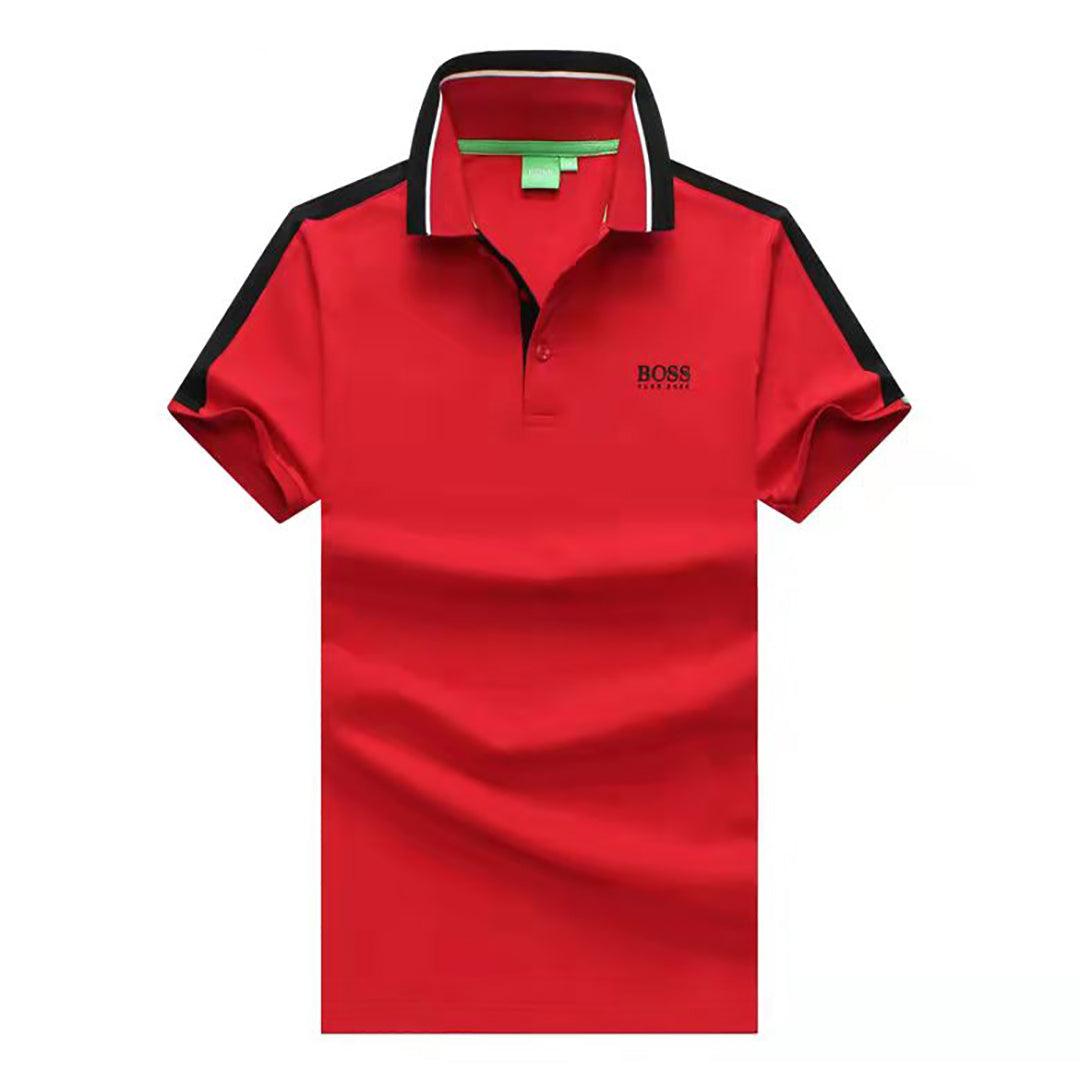 HBoss Essential Regular Fit Polo-Red - Obeezi.com