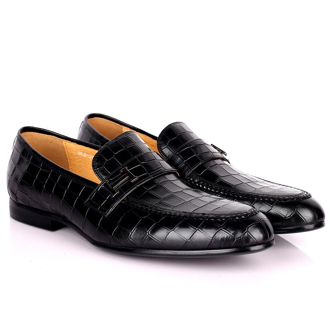 Herm Men's Paris Loafers Leather-Black - Obeezi.com