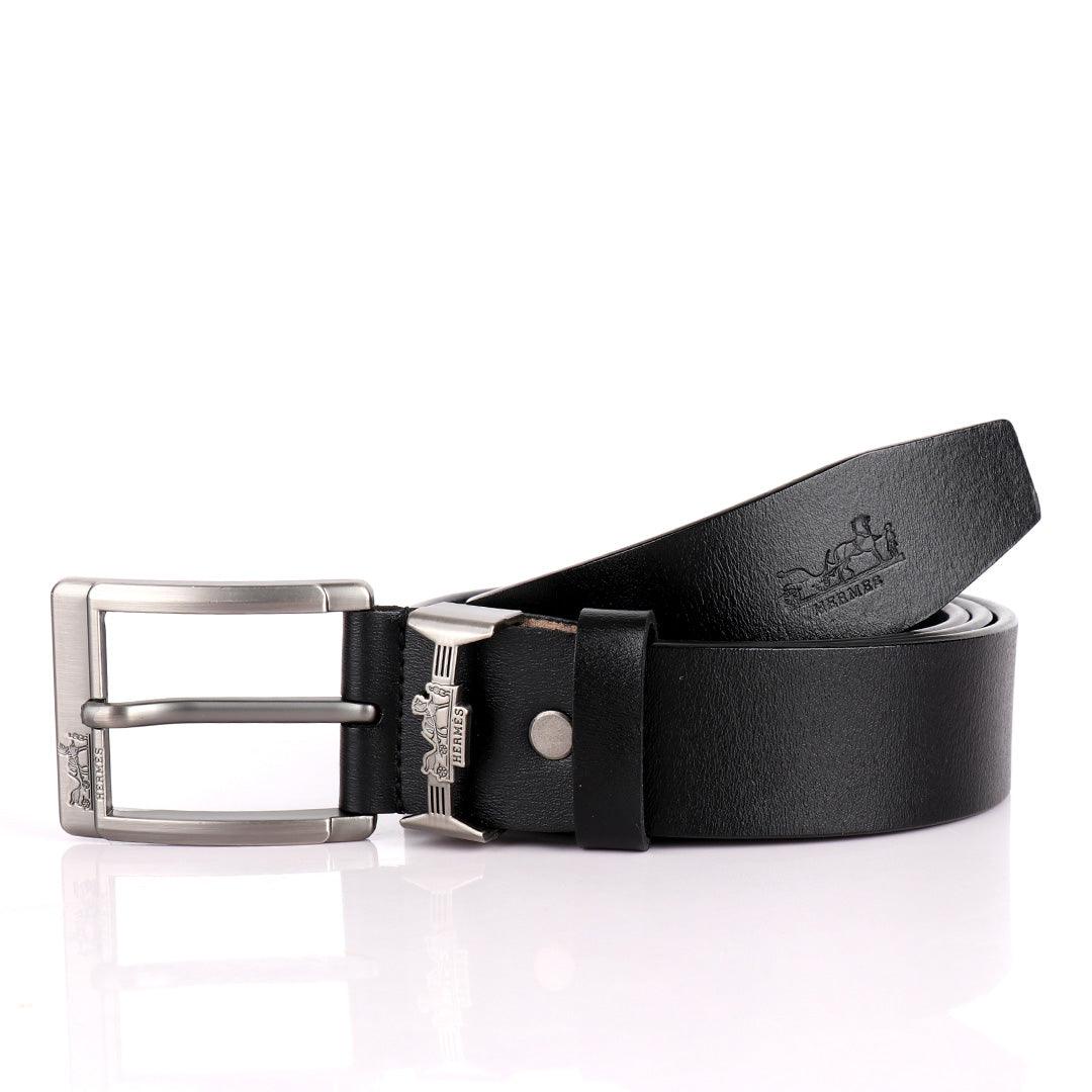 Hermes Paris Classic Black Leather Belt - Obeezi.com