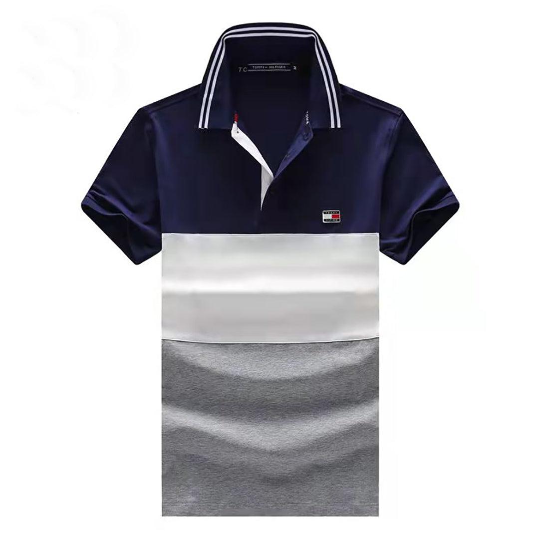 HF Custom Fit Logo Designed Blue And White Shirt - Obeezi.com