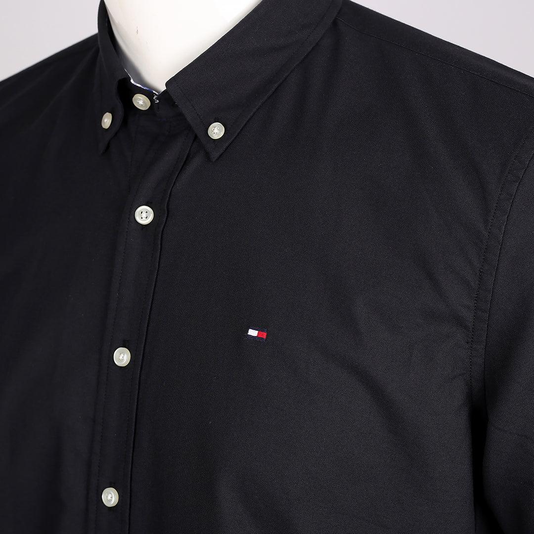 HIF Camp Collar Short Sleeve Shirt- Black - Obeezi.com