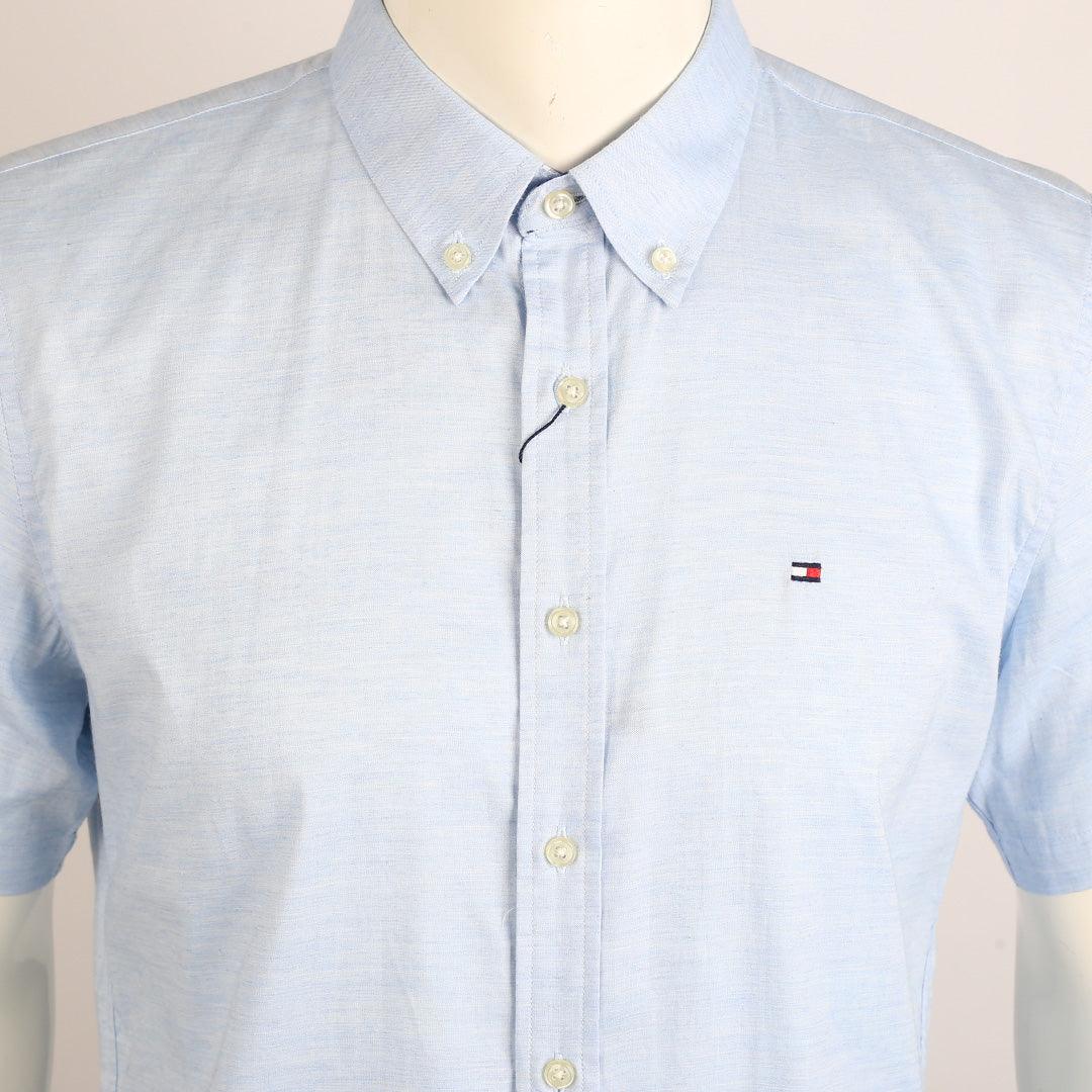 HIF Camp Collar Short Sleeve Shirt- Sky Blue - Obeezi.com