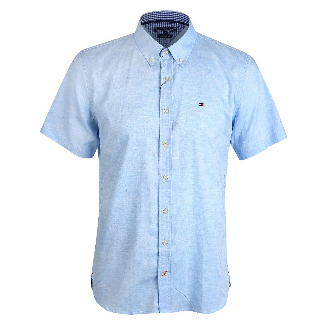 HIF Camp Collar Short Sleeve Shirt- Sky Blue - Obeezi.com