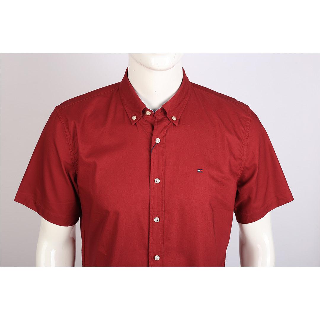 HIF Camp Collar Short Sleeve Shirt- Wine - Obeezi.com