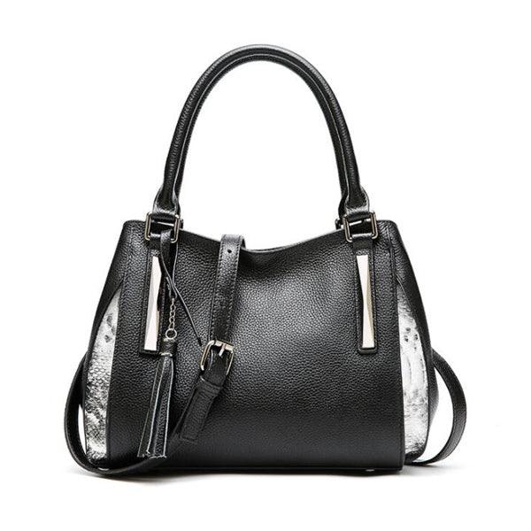 High quality Genuine Leather Black fashion handbags - Obeezi.com
