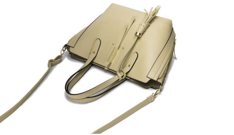 High Quality PU Leather Fashion Elegant Fringe Handbag - Coffee - Obeezi.com