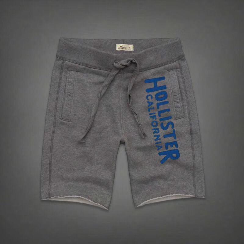 Hollister Logo Graphic Jogger Shorts-Blue And Ash - Obeezi.com