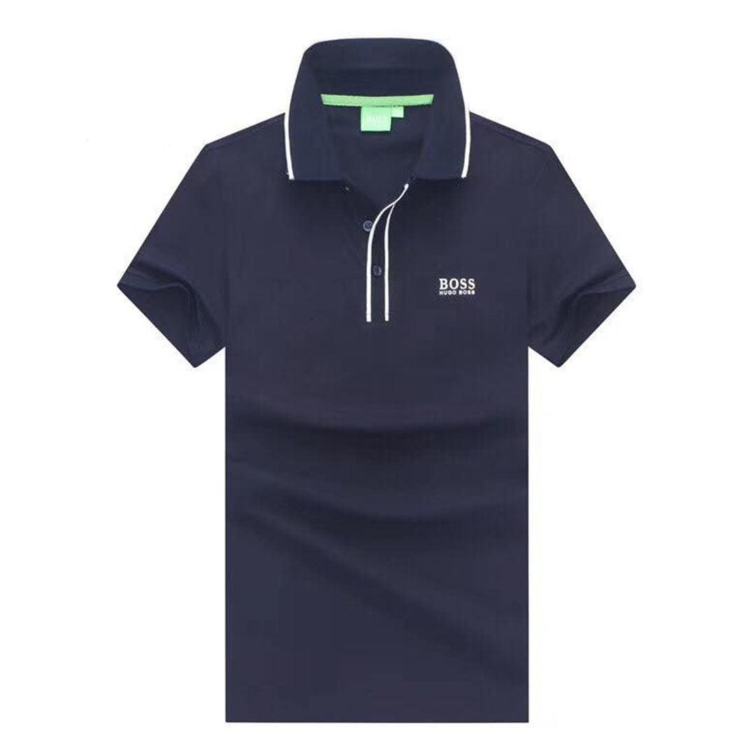 Hugo Boss Crested Logo Polo Shirt-NavyBlue - Obeezi.com