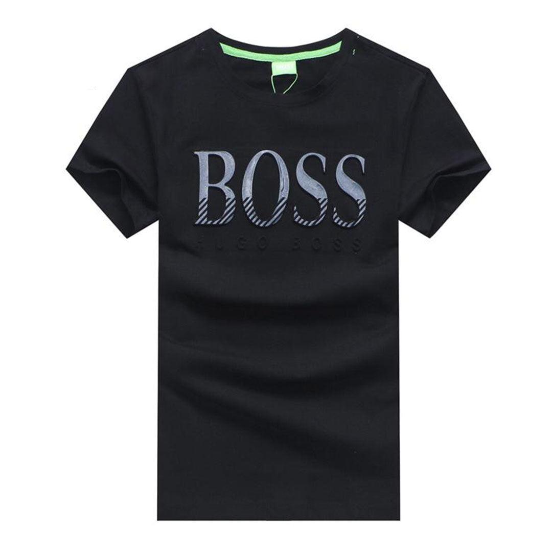 Hugo Boss Front Bold Logo T-shirt- Black - Obeezi.com