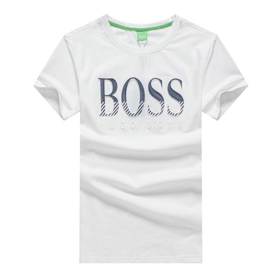 Hugo Boss Front Bold Logo T-shirt- White - Obeezi.com