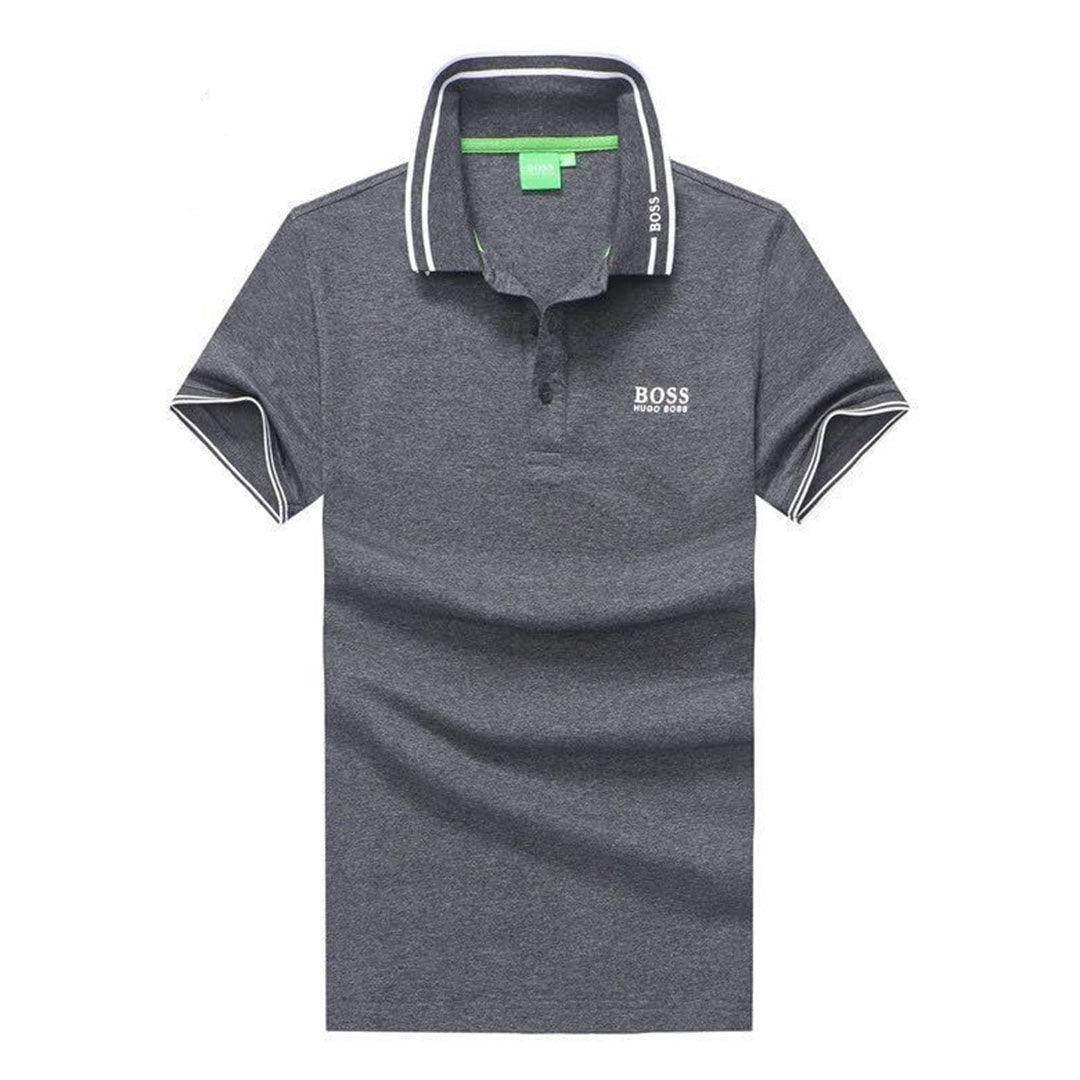 Hugo Boss Grey Men's Regular Polo Shirt - Obeezi.com