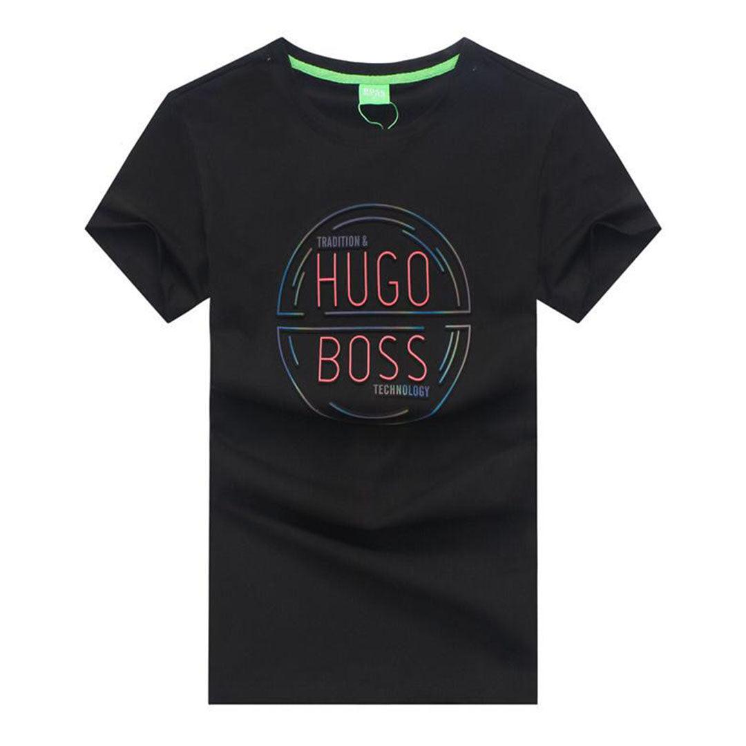 Hugo Boss Tradition Technology T Shirts -Black - Obeezi.com
