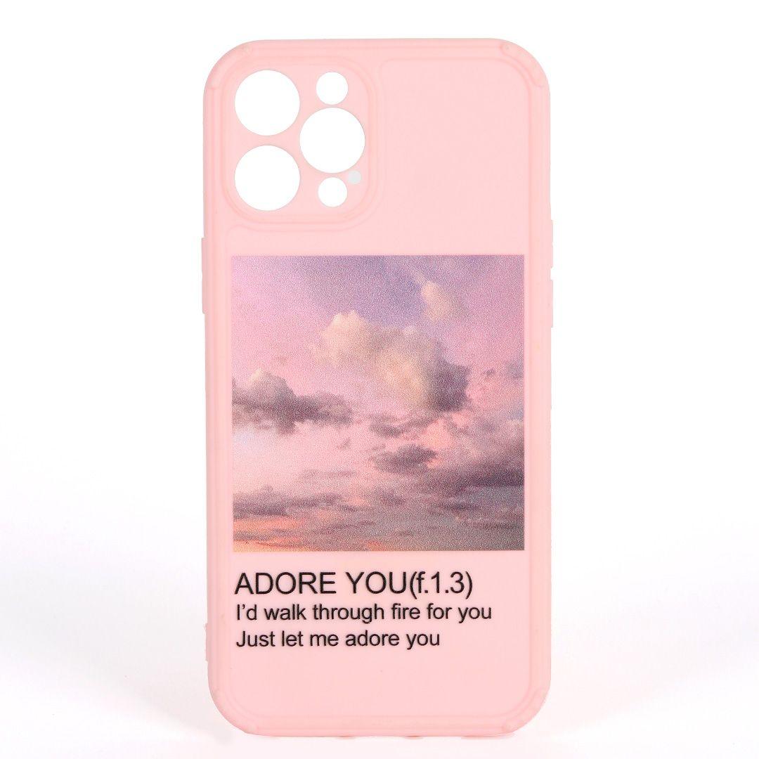 Inscribed Adore You 1.0 Quote Graphics Designed iPhone 11 Pro, 11 ProMax, X, XR, 12, 12 Mini, 12 Pro, 12 ProMax Case-Pink - Obeezi.com