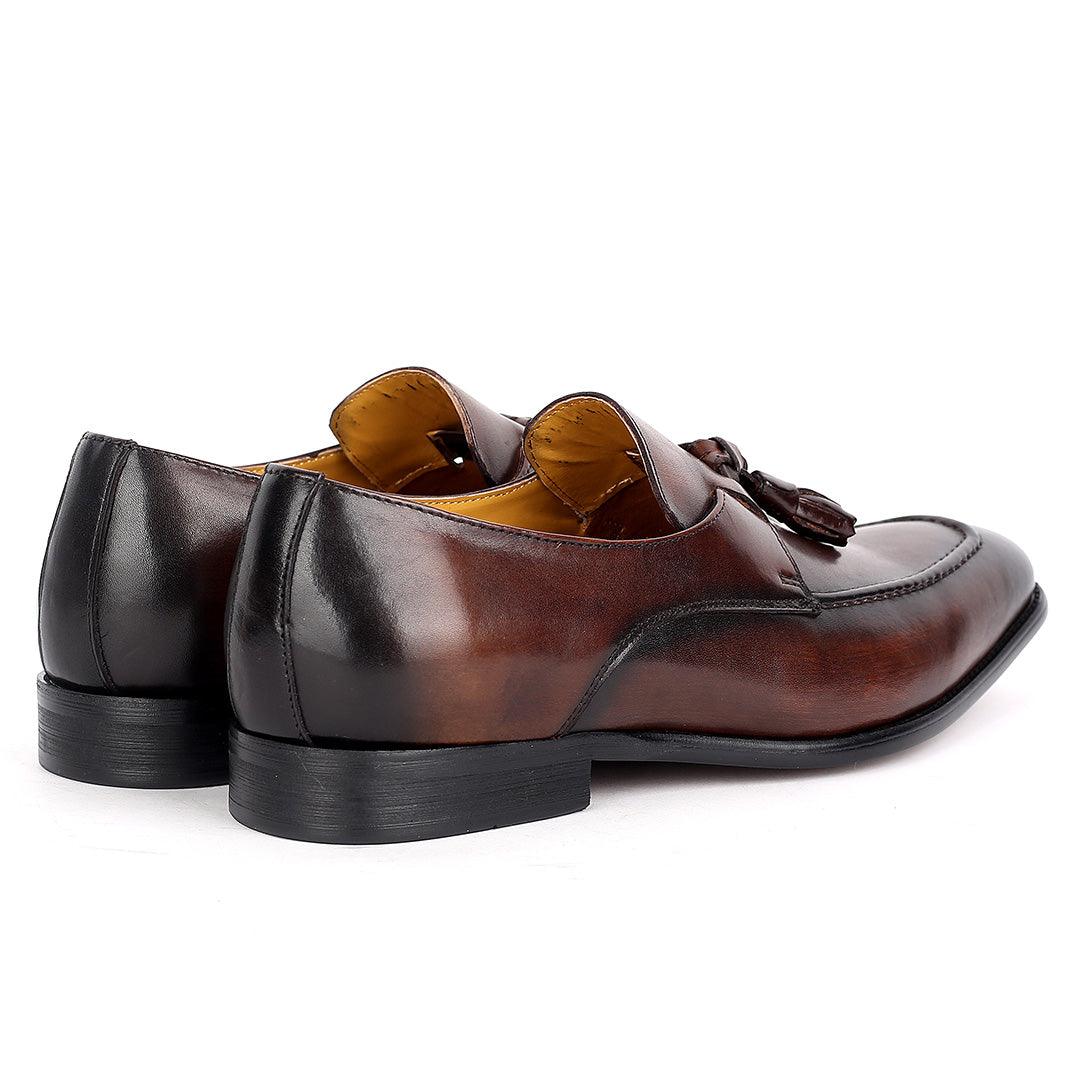 J.M Weston Brown Superlative Wing tip Leather Shoe - Obeezi.com