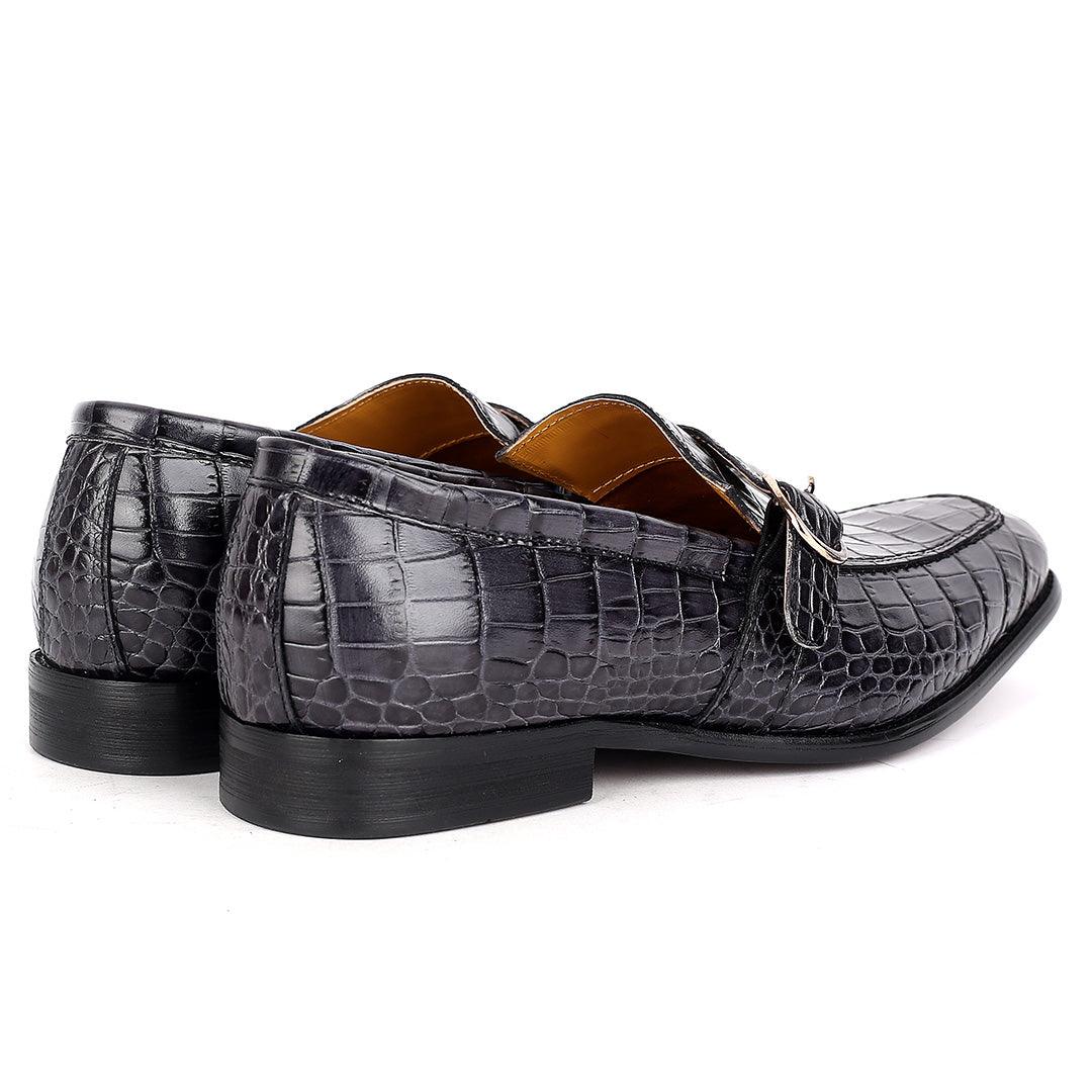 J.M Weston Full Croc Leather Belt designed Shoe - Obeezi.com