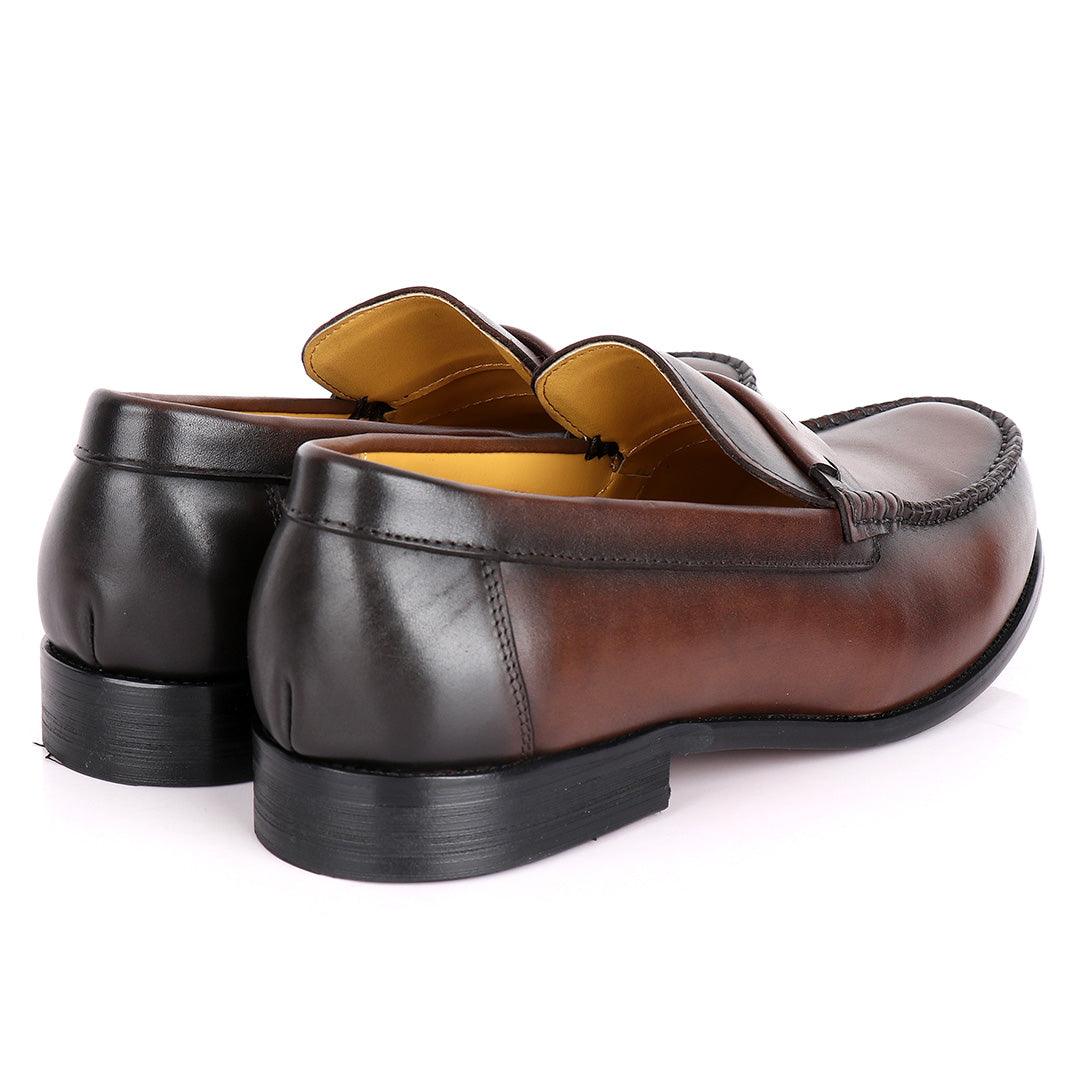J.M Weston Plain Leather Designed Men's shoe - Obeezi.com