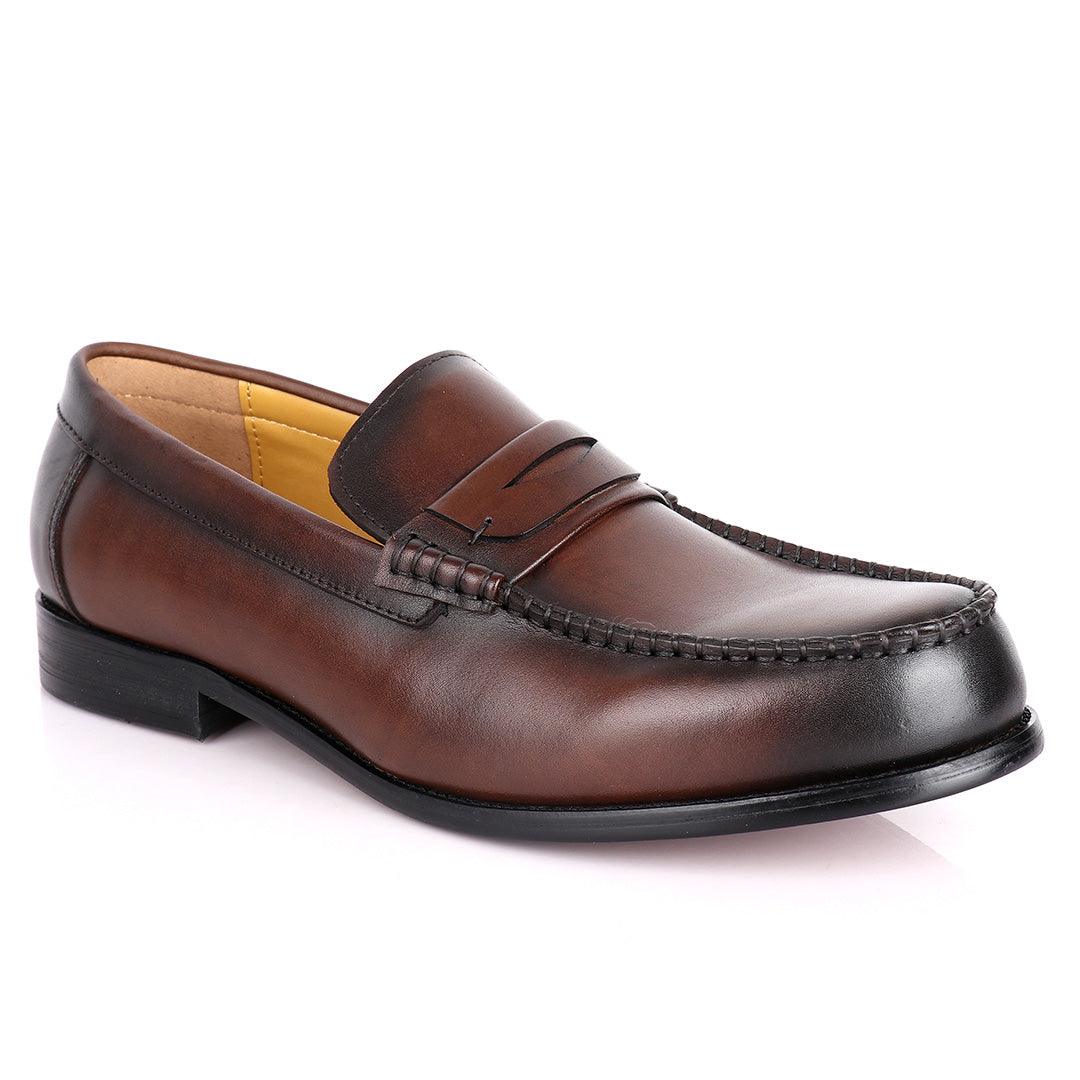 J.M Weston Plain Leather Designed Men's shoe - Obeezi.com
