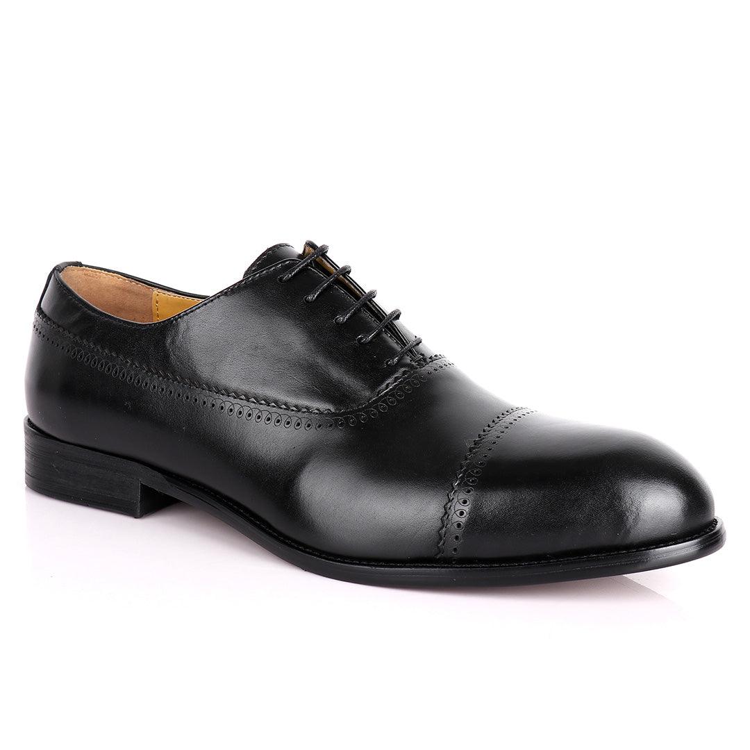 J.M Weston Premium Oxford Men's Shoe- Black - Obeezi.com