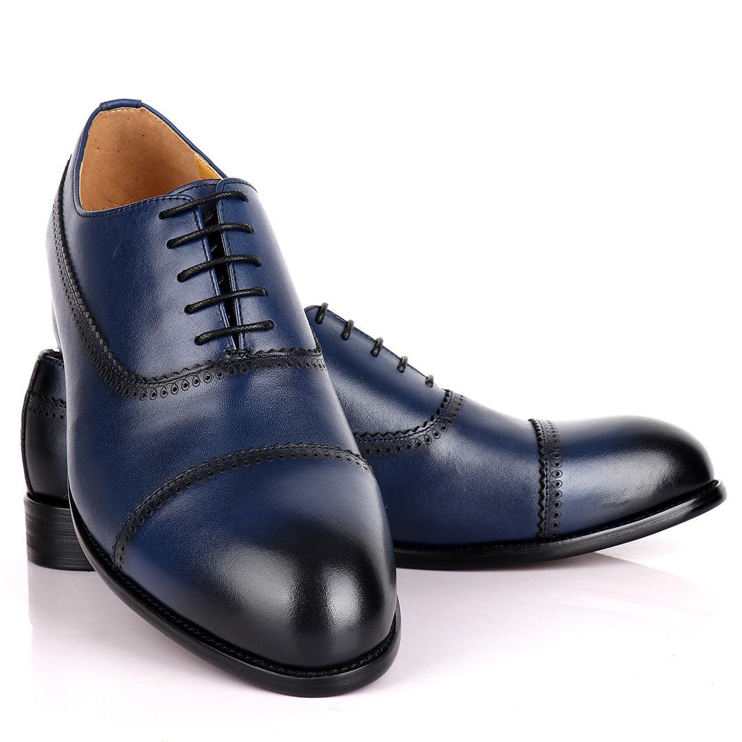 J.M Weston Premium Oxford Men's Shoe- Blue - Obeezi.com