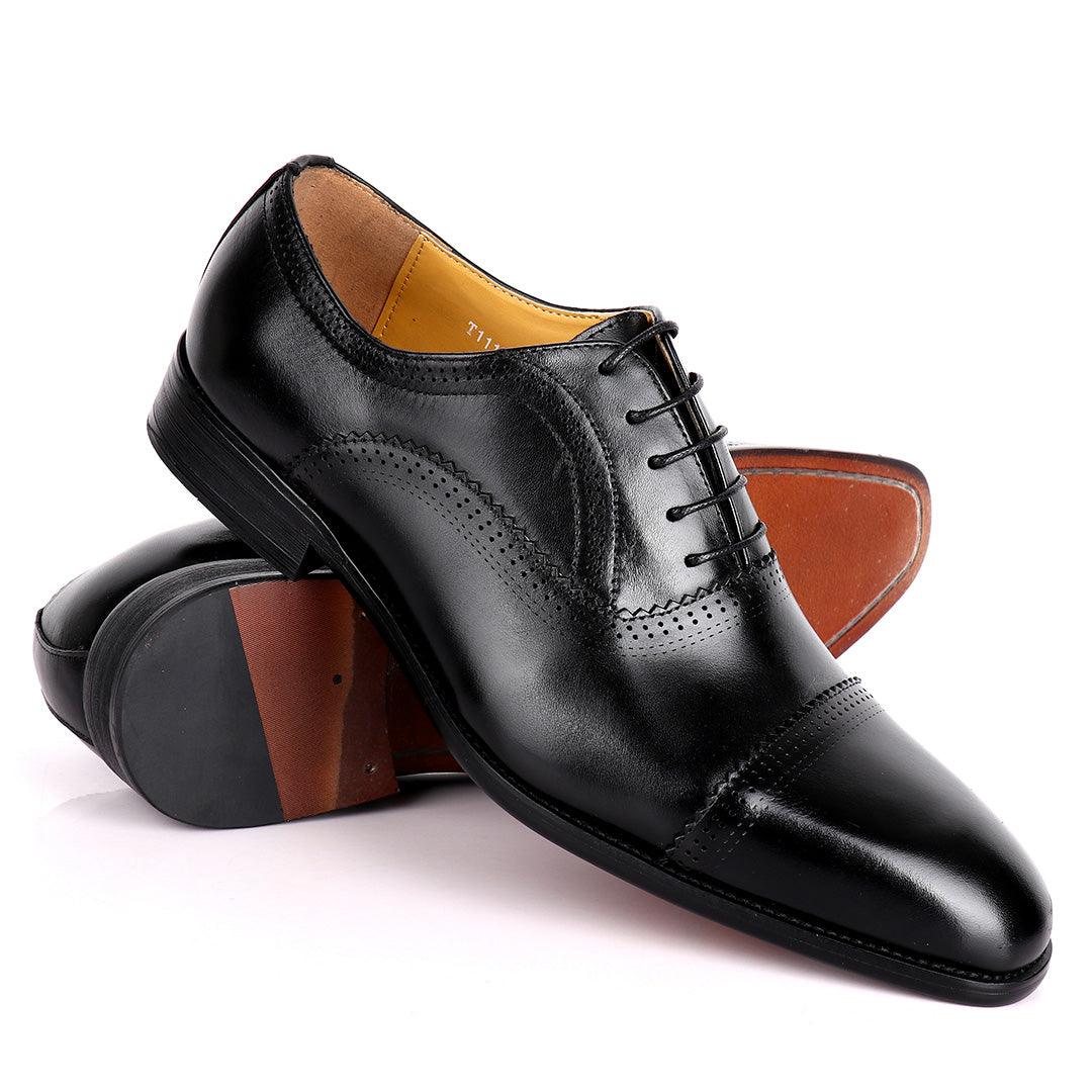 J.M Weston Premium Oxford Men' Shoe-Black - Obeezi.com