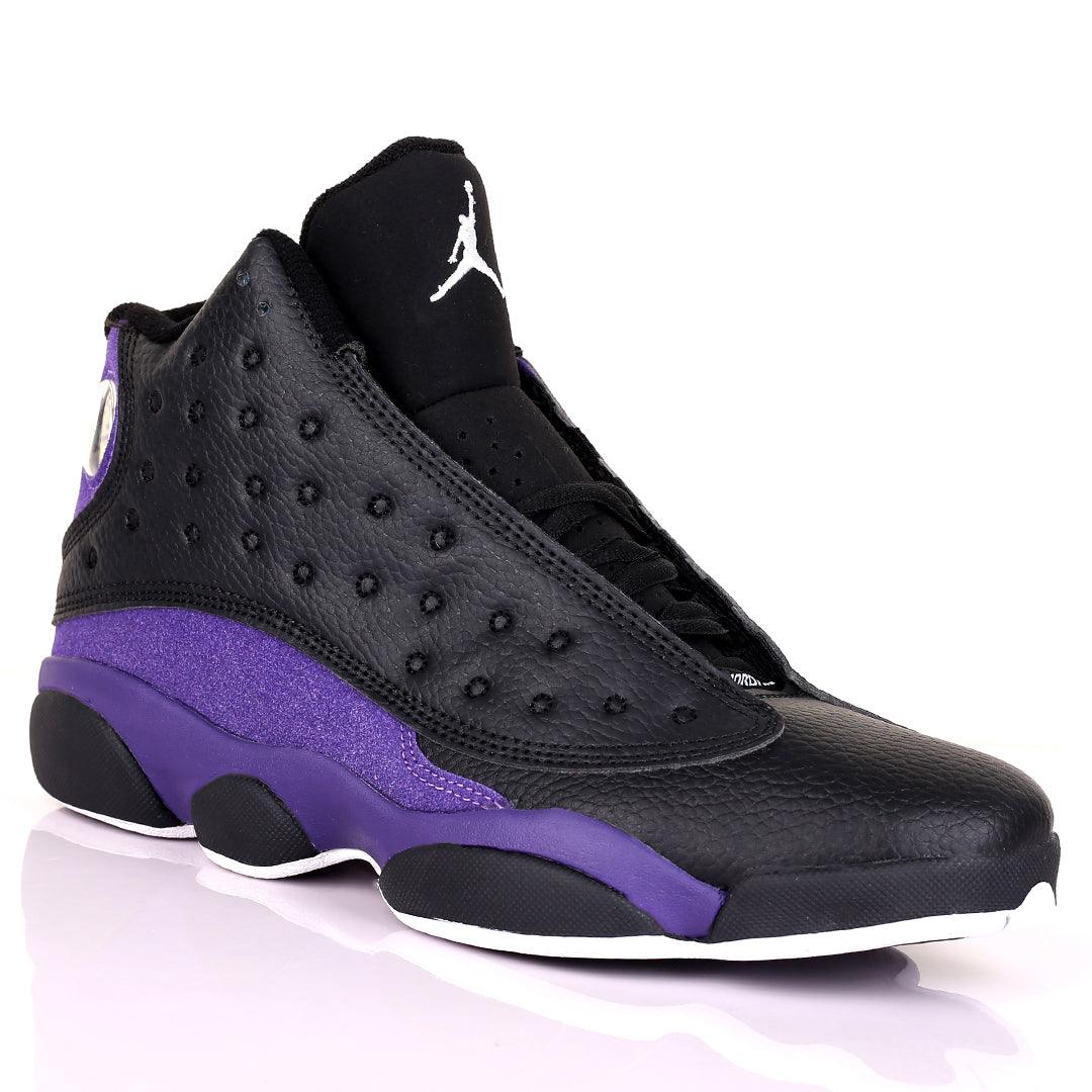 JD Lightweight Purple Skin With Black Designed Classic Retro sneakers - Obeezi.com