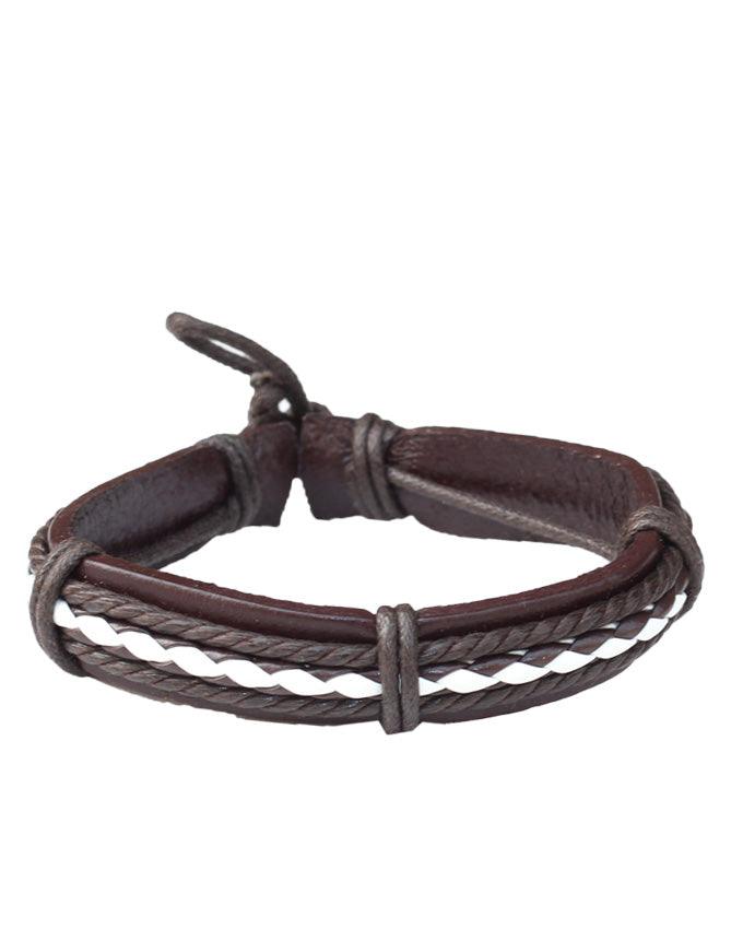 Jewelry bangle Unisex Brown leather bracelet - Obeezi.com