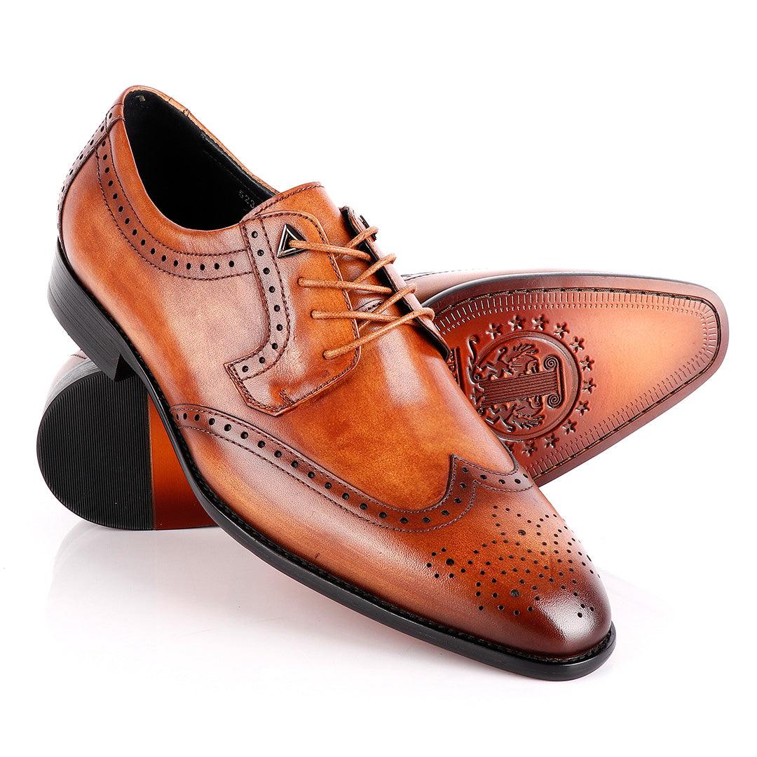John Foster Brown Derby Lace Up Brogues - Obeezi.com