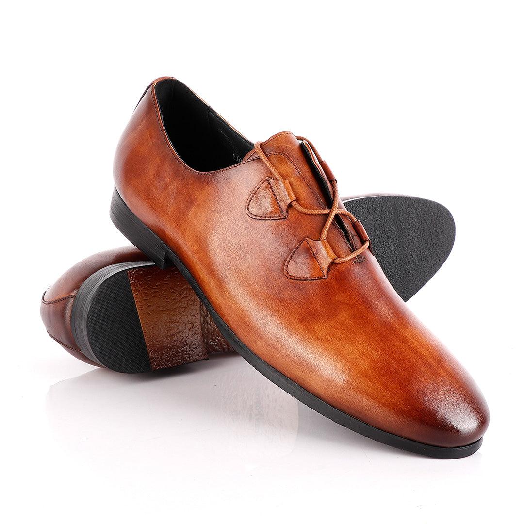 John Foster Brown Oxford Laceup Leather Shoe - Obeezi.com