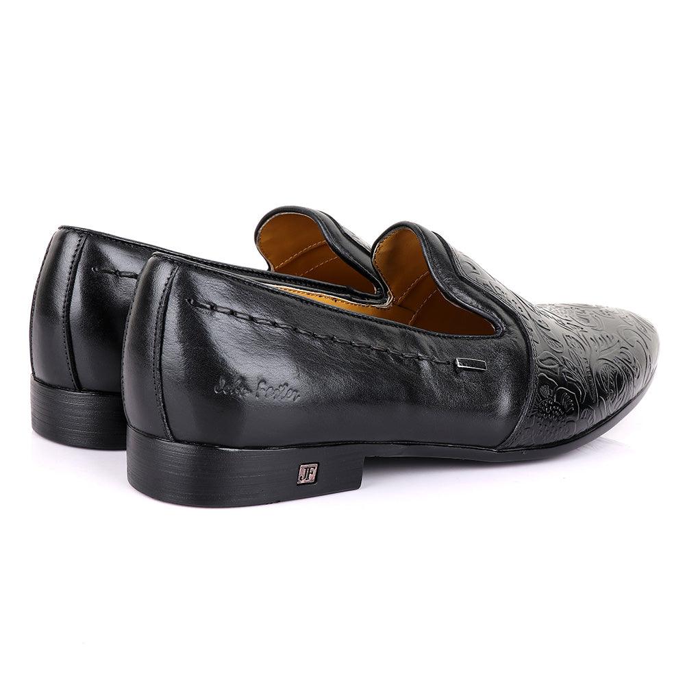 John Foster Classic Black Leather Shoe - Obeezi.com