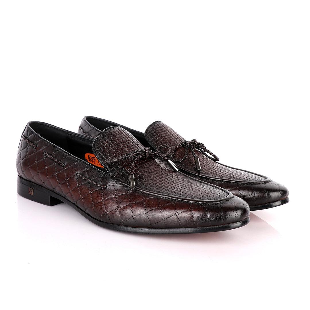 John Foster Classic Coffee Leather Formal Shoe - Obeezi.com