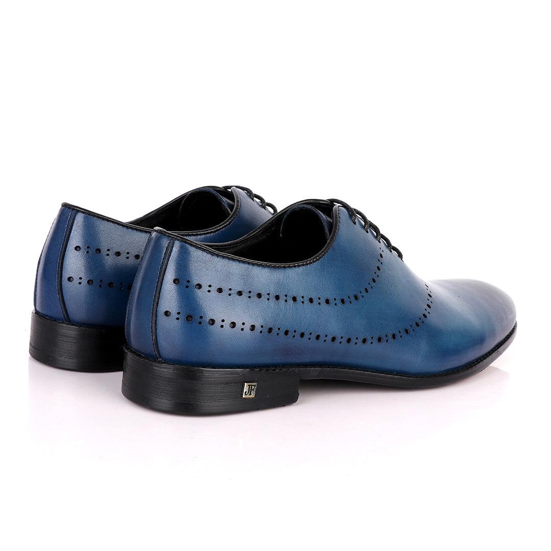 John Foster Exquisite Oxford Blue Leather Formal Shoe - Obeezi.com