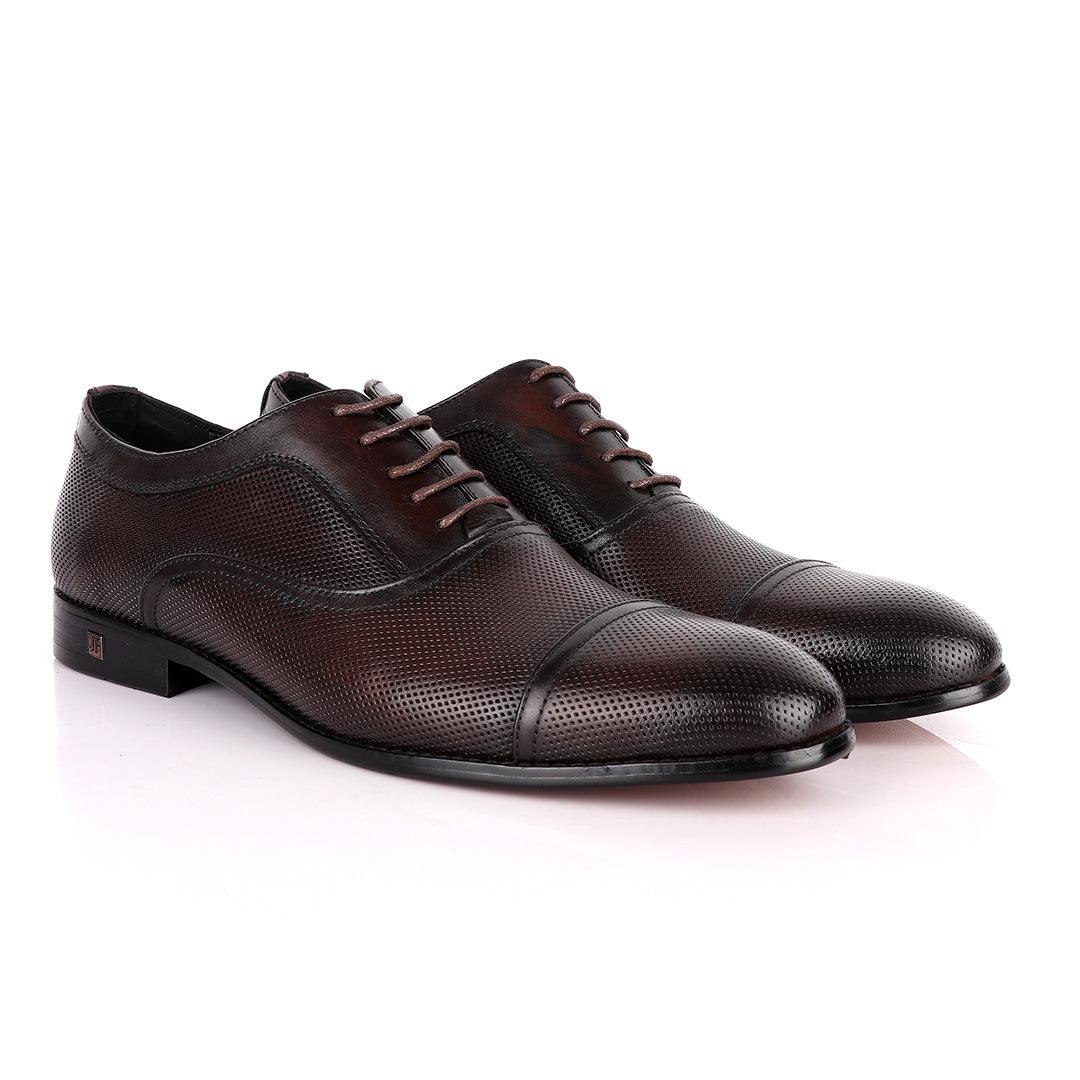 John Foster Exquisite Oxford Coffee Leather Formal Shoe - Obeezi.com