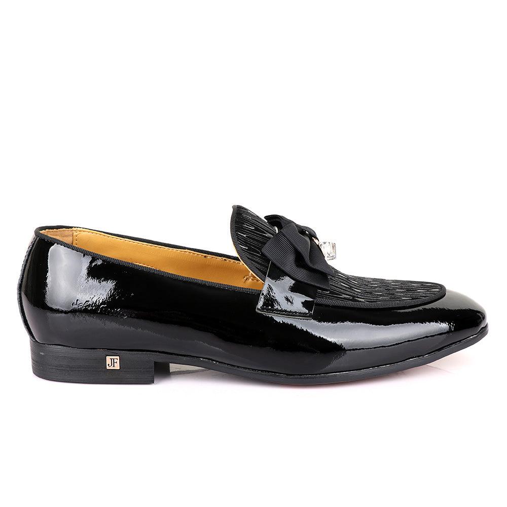 John Foster Vero Cudio Glossy Black Leather Shoe - Obeezi.com