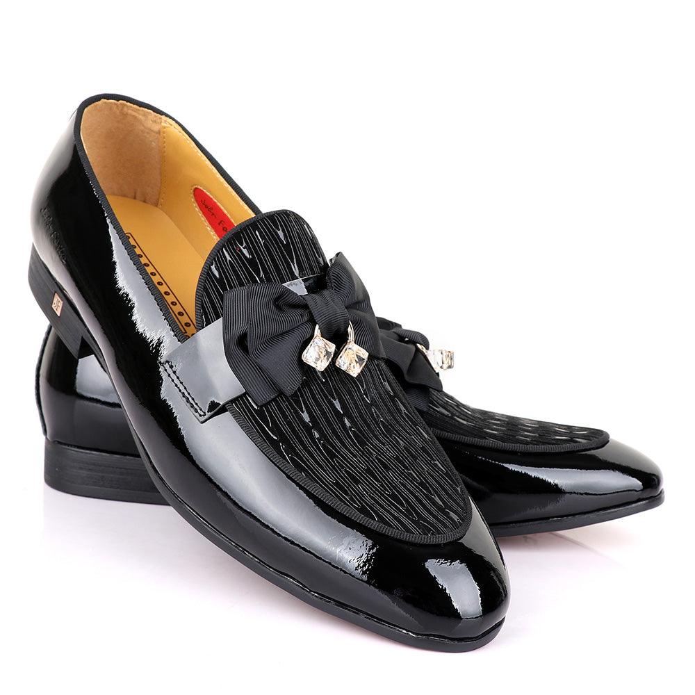 John Foster Vero Cudio Glossy Black Leather Shoe - Obeezi.com