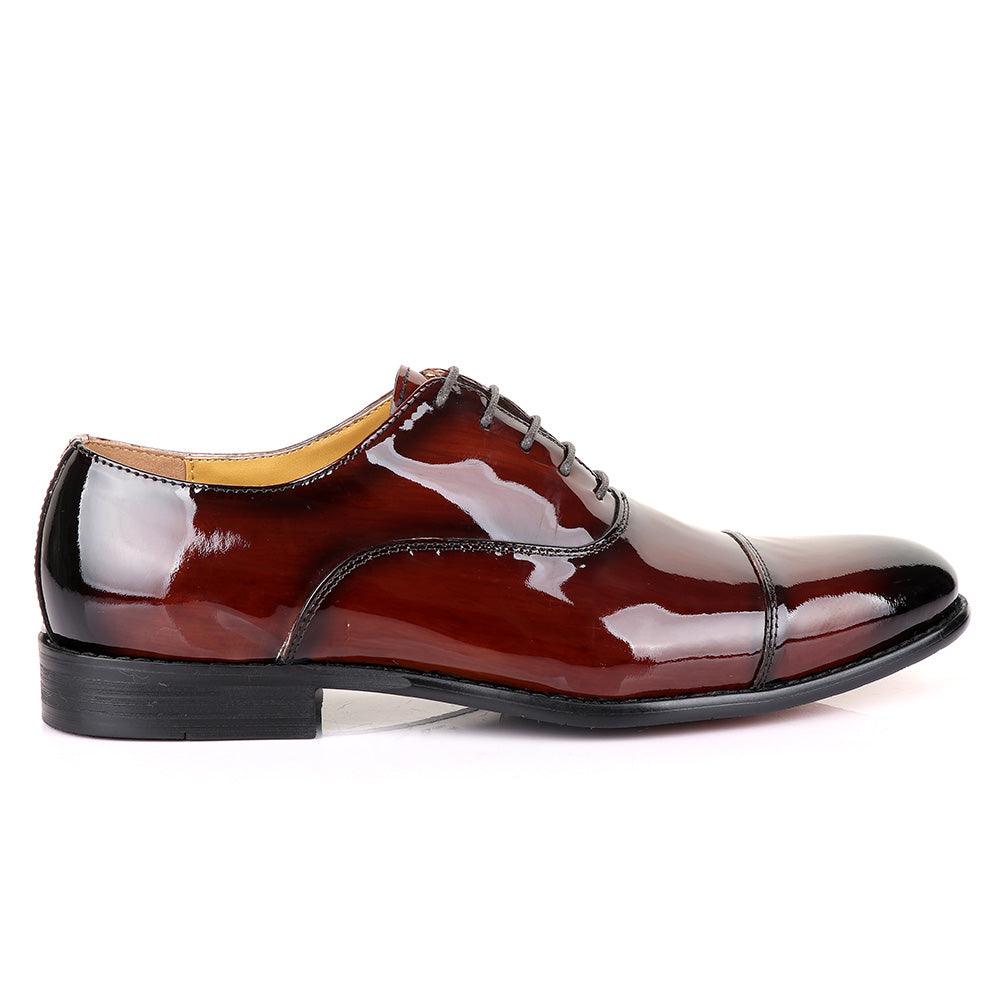 John Mendson Oxford Wetlips Dark Brown Leather Shoe - Obeezi.com