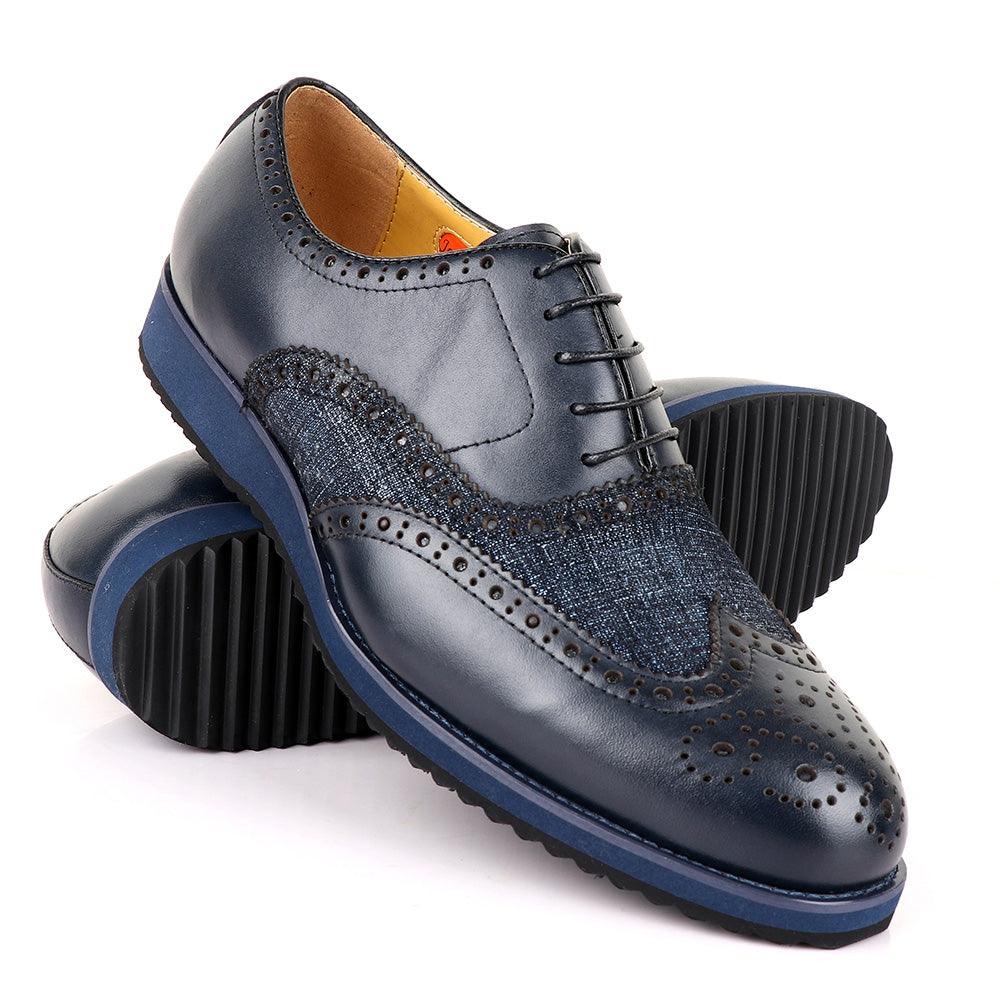 John Mendson Welted Classic Navy Blue Shoe - Obeezi.com