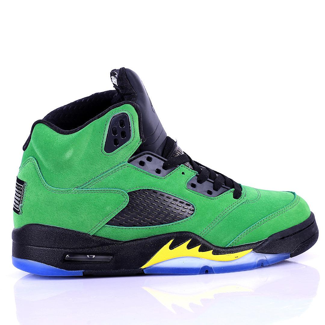 Jord Black With Green Classic Retro Basketball sneakers - Obeezi.com