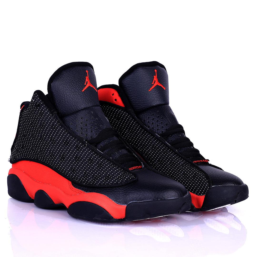 Jord Black With Red Classic Retro Basketball sneakers - Obeezi.com