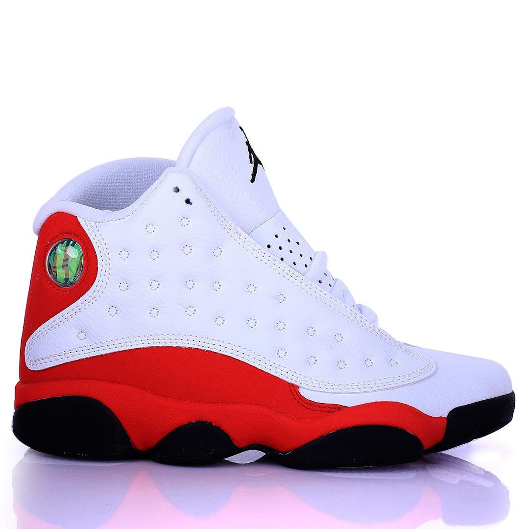 Jord High Classic Basketball Red And White Designed Sneakers - Obeezi.com